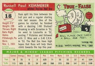 Russ Kemmerer  baseball card collectible - Main Image 2