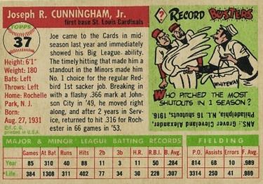 Joe Cunningham  baseball card collectible - Main Image 2