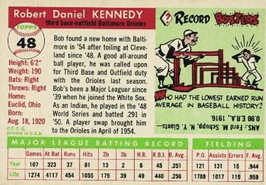 Bob Kennedy  baseball card collectible - Main Image 2