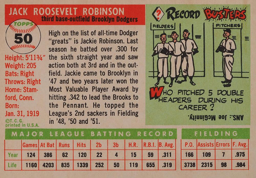 Jackie Robinson  baseball card collectible - Main Image 2