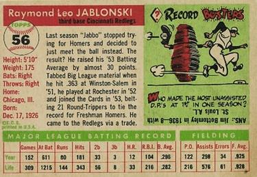 Ray Jablonski  baseball card collectible - Main Image 2