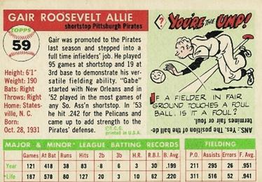 Gair Allie  baseball card collectible - Main Image 2