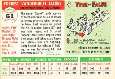 Spook Jacobs  baseball card collectible - Main Image 2