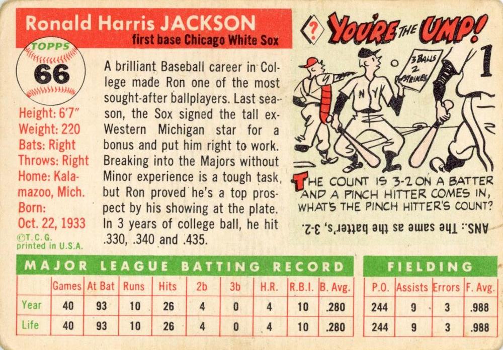 Ron Jackson  baseball card collectible - Main Image 2