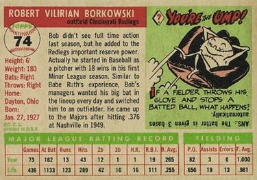 Bob Borkowski  baseball card collectible - Main Image 2