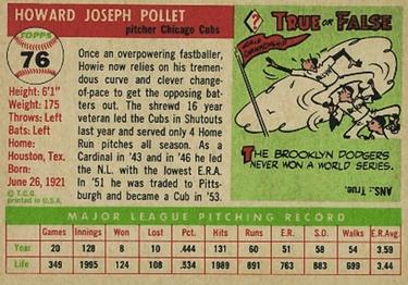 Howie Pollet  baseball card collectible - Main Image 2