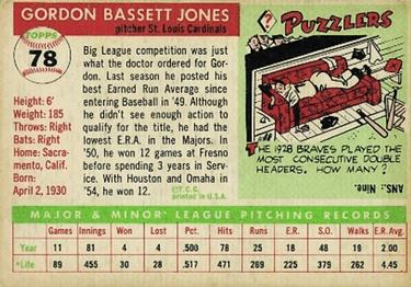 Gordon Jones  baseball card collectible - Main Image 2