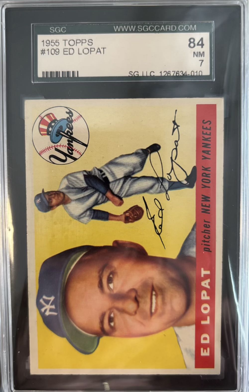 Ed Lopat  baseball card collectible - Main Image 3