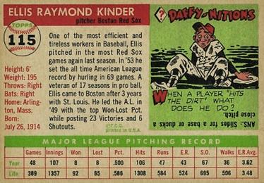 Ellis Kinder  baseball card collectible - Main Image 2