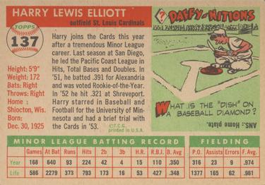 Harry Elliott  baseball card collectible - Main Image 2