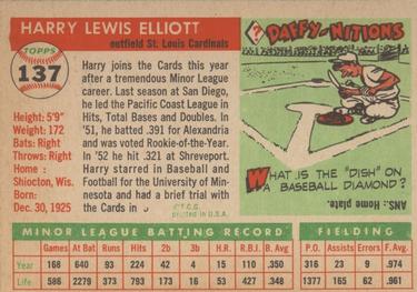 Harry Elliott  baseball card collectible - Main Image 2