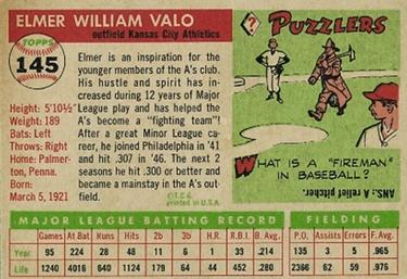 Elmer Valo  baseball card collectible - Main Image 2