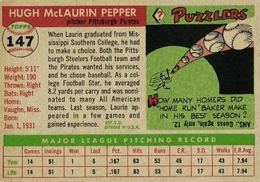 Laurin Pepper  baseball card collectible - Main Image 2