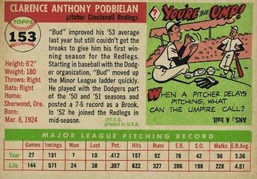 Bud Podbielan  baseball card collectible - Main Image 2