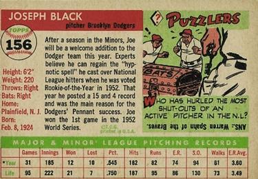 Joe Black  baseball card collectible - Main Image 2