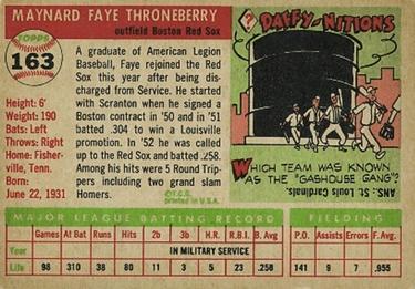 Faye Throneberry  baseball card collectible - Main Image 2