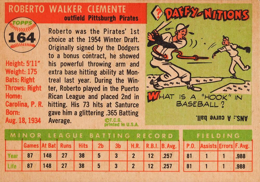 Roberto Clemente  baseball card collectible - Main Image 2
