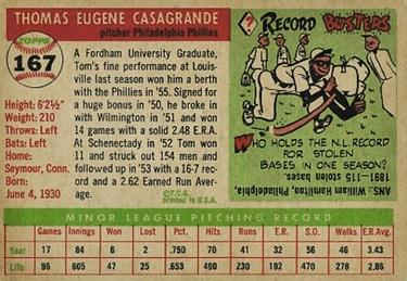 Tom Casagrande  baseball card collectible - Main Image 2