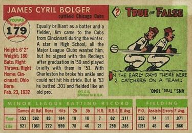 Jim Bolger  baseball card collectible - Main Image 2