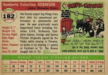 Humberto Robinson  baseball card collectible - Main Image 2