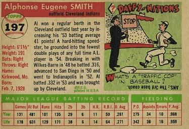 Al Smith  baseball card collectible - Main Image 2