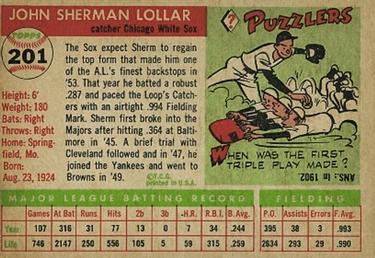 Sherm Lollar  baseball card collectible - Main Image 2