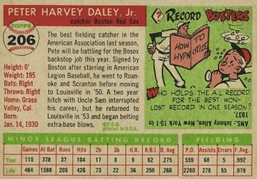 Pete Daley  baseball card collectible - Main Image 2