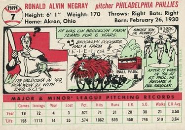 Ron Negray  baseball card collectible - Main Image 2