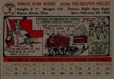 Ron Negray  baseball card collectible - Main Image 2