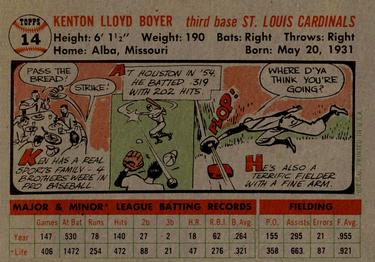 Ken Boyer  baseball card collectible - Main Image 2