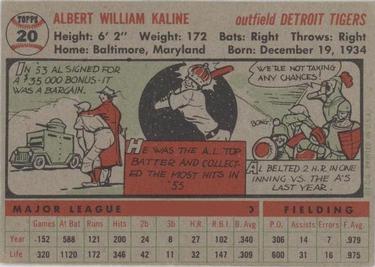 Al Kaline  baseball card collectible - Main Image 2