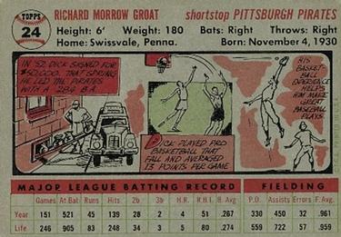 Dick Groat  baseball card collectible - Main Image 2