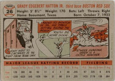 Grady Hatton  baseball card collectible - Main Image 2