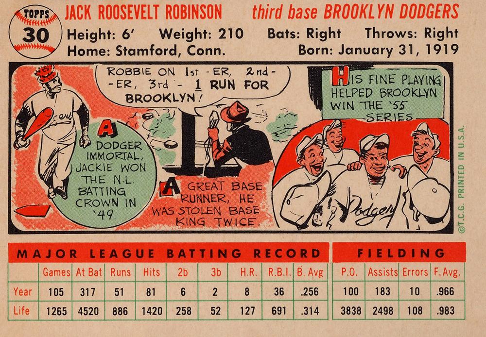Jackie Robinson  baseball card collectible - Main Image 2