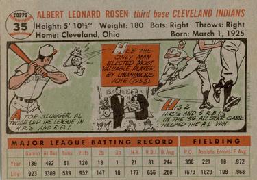 Al Rosen  baseball card collectible - Main Image 2