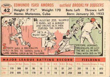 Sandy Amoros  baseball card collectible - Main Image 2