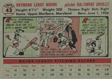 Ray Moore  baseball card collectible - Main Image 2