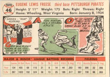 Gene Freese  baseball card collectible - Main Image 2