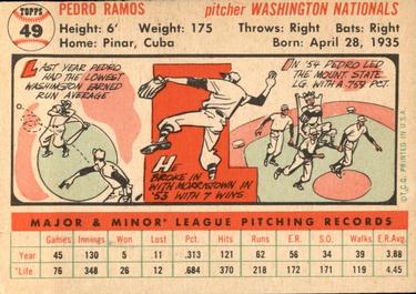 Pedro Ramos  baseball card collectible - Main Image 2