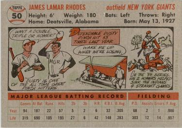 Dusty Rhodes  baseball card collectible - Main Image 2