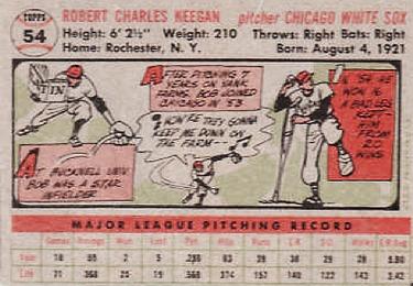 Bob Keegan  baseball card collectible - Main Image 2