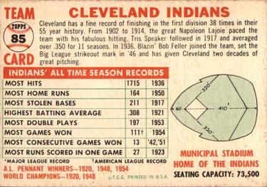Cleveland Indians  baseball card collectible - Main Image 2