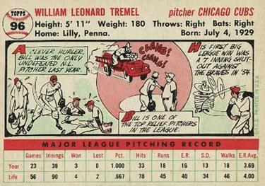 Bill Tremel  baseball card collectible - Main Image 2