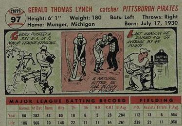 Jerry Lynch  baseball card collectible - Main Image 2