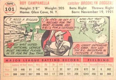 Roy Campanella  baseball card collectible - Main Image 2