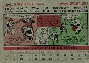 Jim Davis  baseball card collectible - Main Image 2