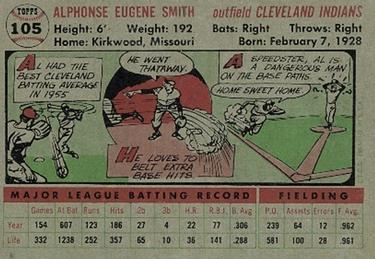 Al Smith  baseball card collectible - Main Image 2