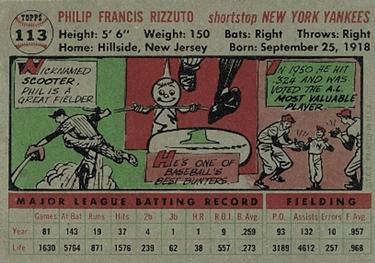 Phil Rizzuto  baseball card collectible - Main Image 2
