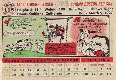 Jackie Jensen  baseball card collectible - Main Image 2