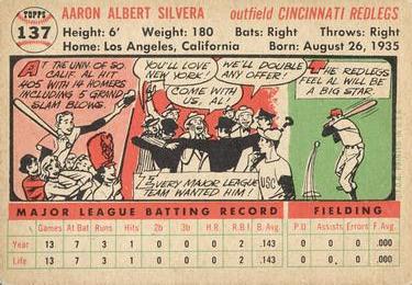 Al Silvera  baseball card collectible - Main Image 2